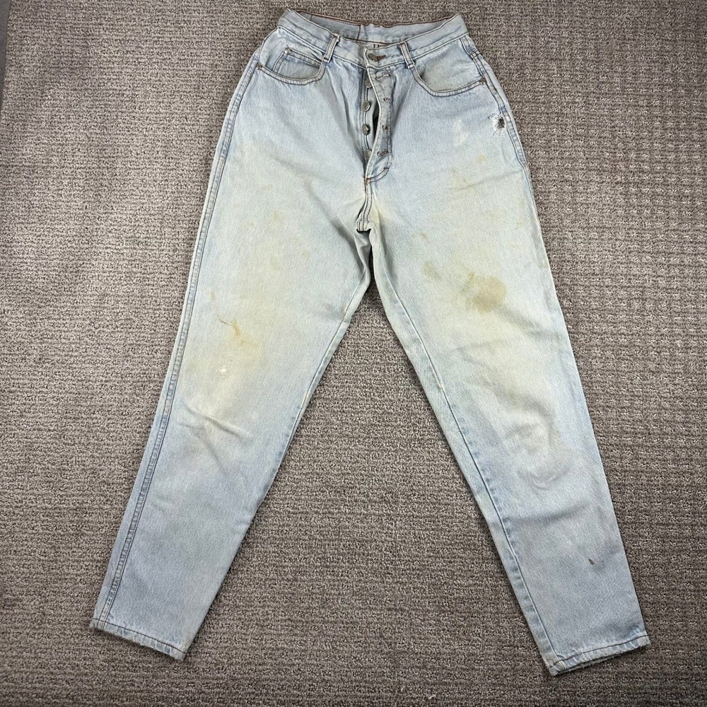 Vintage PS Gitano High Waisted Mom Jeans Light Wash 100 Cotton Size 10